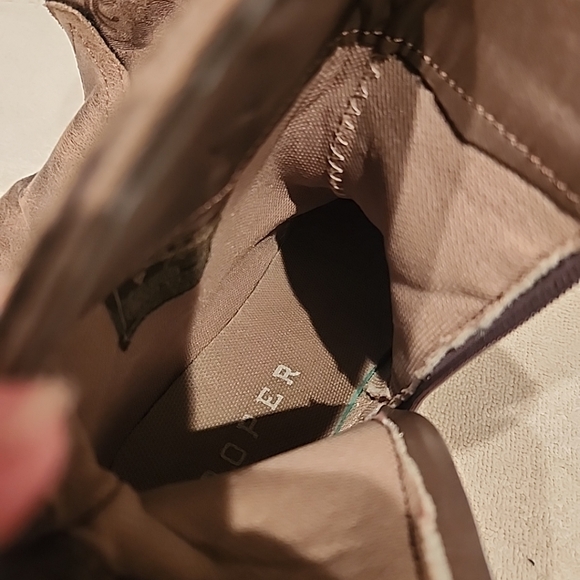 Roper western boot slouch distressed appearance short inside zip textile sz 7 - Picture 10 of 13